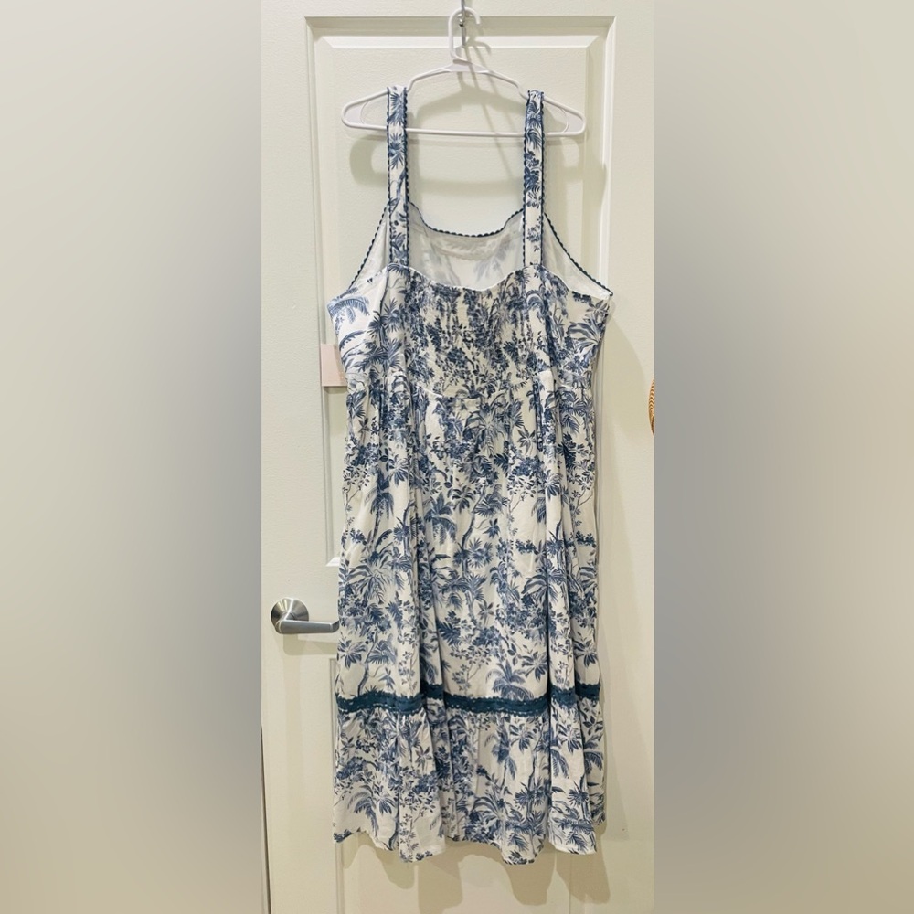 NEW…LC Lauren Conrad Tropical Floral Print Midi Dress - Picture 6 of 7